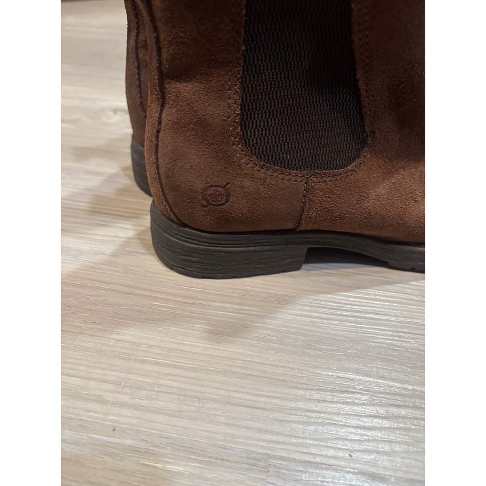 Born Mens Brown Suede Chelsea Boots Ankle Lug Sole F55523 Size 9M - Picture 4 of 7